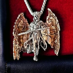 Winged Warrior Pendant Necklace NWOT
